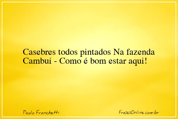 Frase de Paulo Franchetti