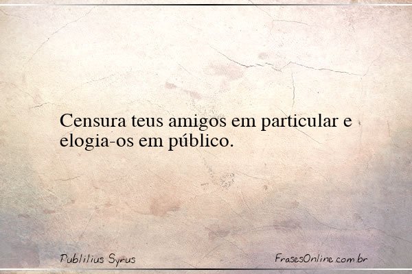 Frase de Publilius Syrus
