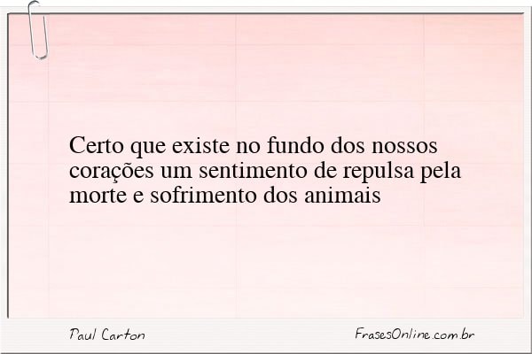 Frase de Paul Carton