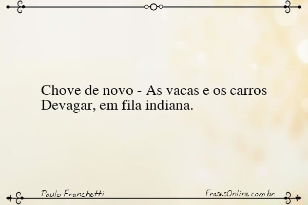 Frase de Paulo Franchetti