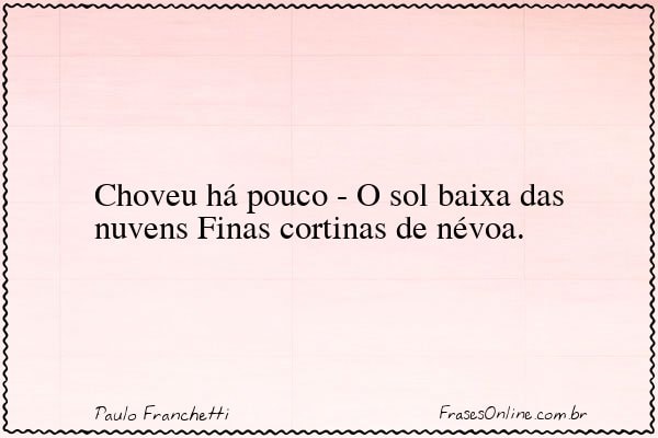 Frase de Paulo Franchetti