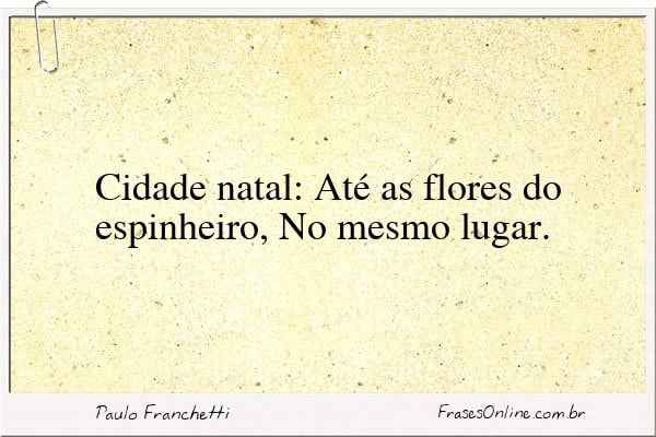 Frase de Paulo Franchetti
