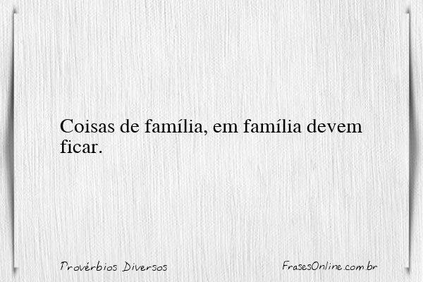 Frase de Provérbios Diversos