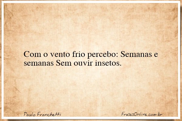 Frase de Paulo Franchetti