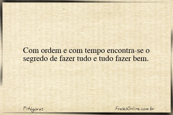 Frase de Pitágoras