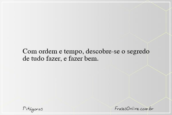 Frase de Pitágoras