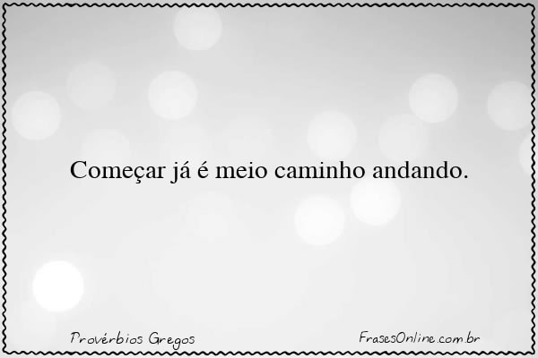 Frase de Provérbios Gregos