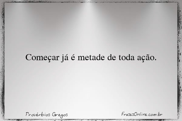 Frase de Provérbios Gregos