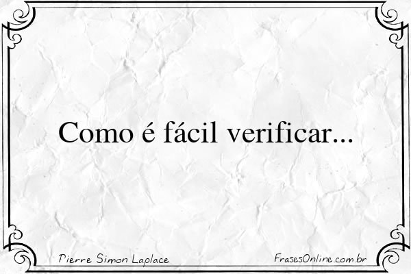 Frase de Pierre Simon Laplace