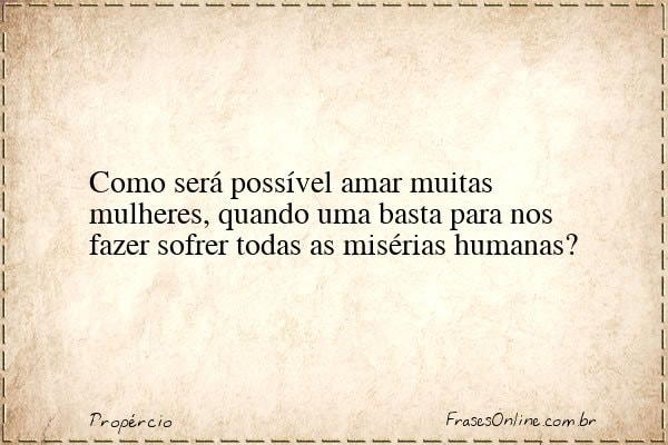 Frase de Propércio