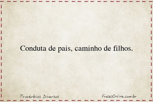 Frase de Provérbios Diversos