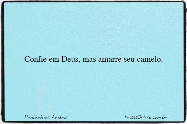 Frase de Provérbios Árabes