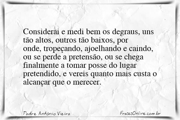 Frase de Padre Antônio Vieira