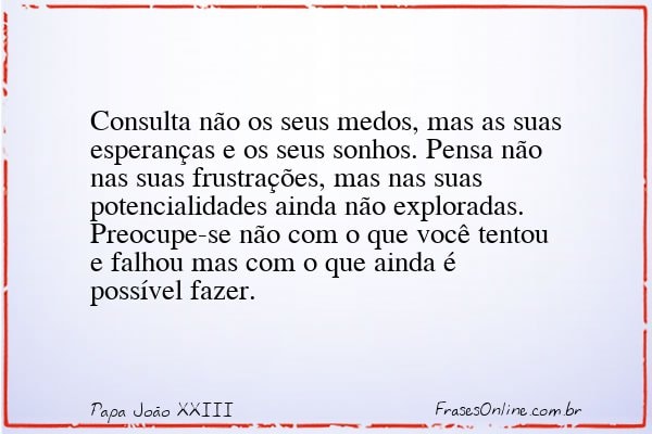 Frase de Papa João XXIII