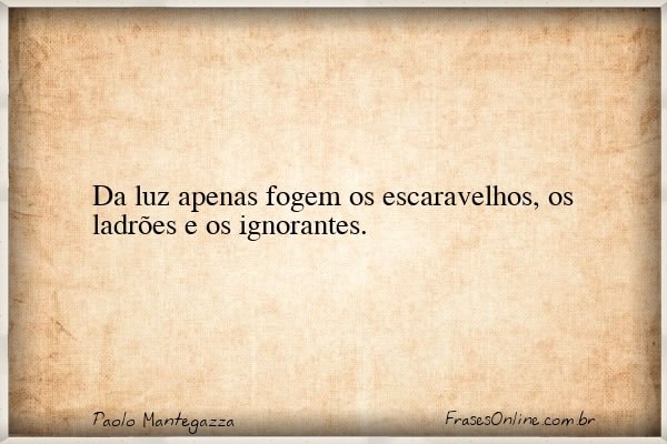 Frase de Paolo Mantegazza