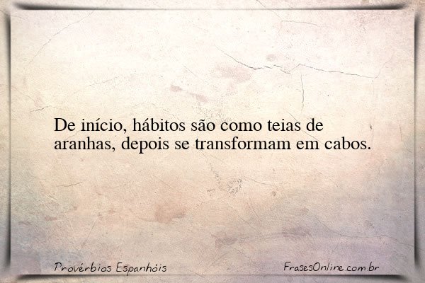 Frase de Provérbios Espanhóis