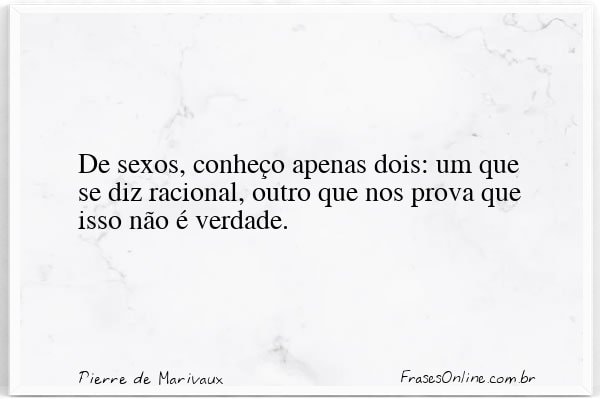 Frase de Pierre de Marivaux