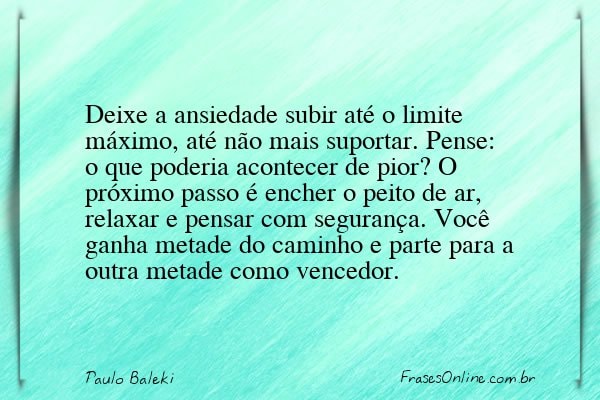 Frase de Paulo Baleki