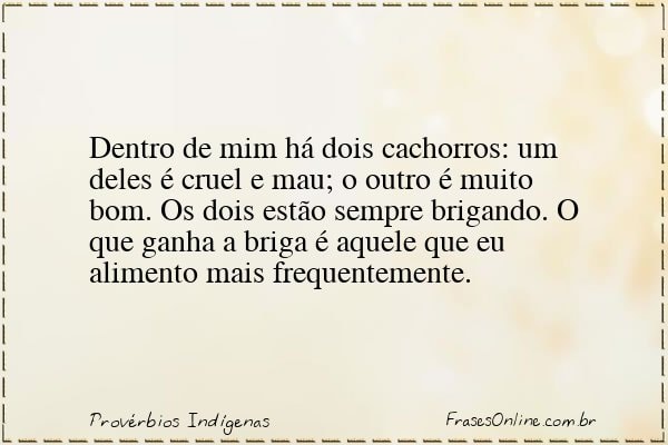 Frase de Provérbios Indígenas