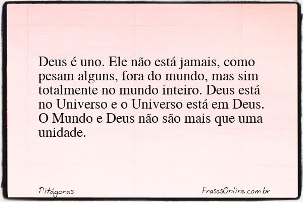 Frase de Pitágoras