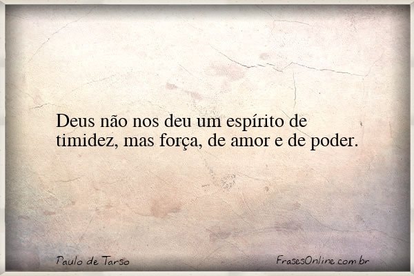 Frase de Paulo de Tarso