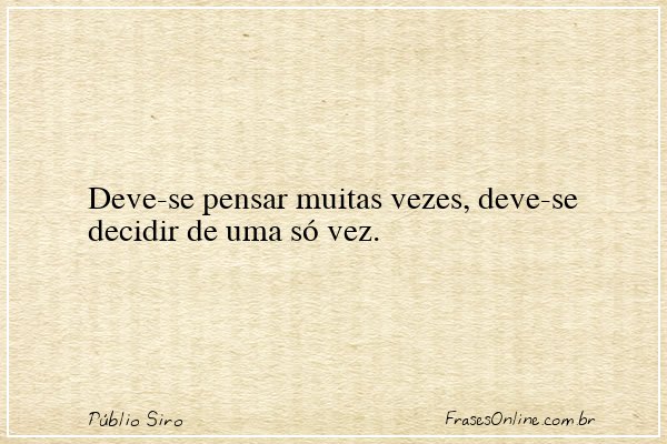 Frase de Públio Siro