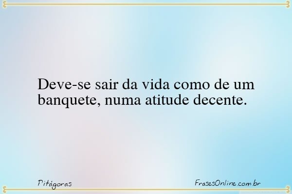 Frase de Pitágoras
