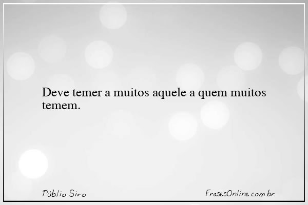 Frase de Públio Siro