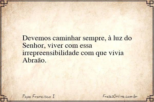 Frase de Papa Francisco I