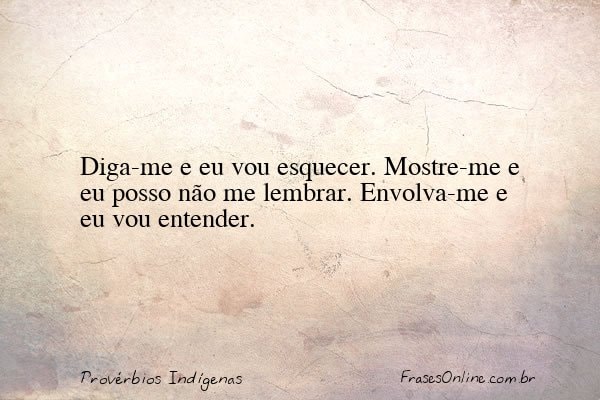 Frase de Provérbios Indígenas