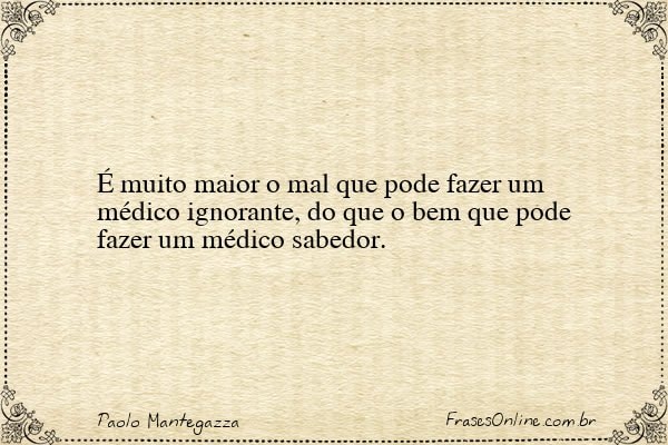 Frase de Paolo Mantegazza