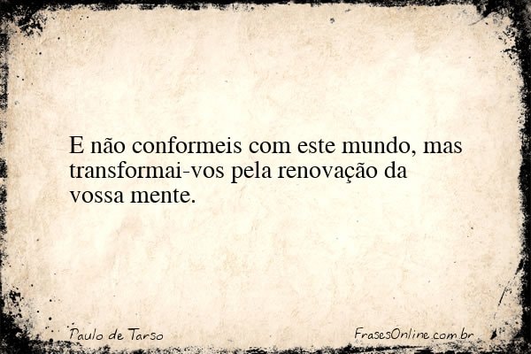 Frase de Paulo de Tarso