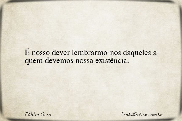 Frase de Públio Siro
