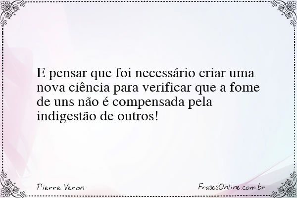 Frase de Pierre Veron