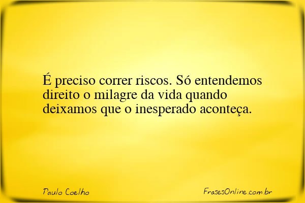 Frase de Paulo Coelho