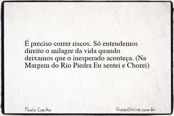 Frase de Paulo Coelho