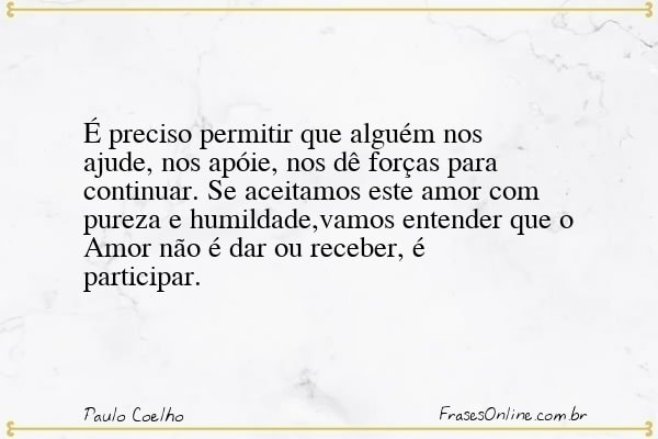 Frase de Paulo Coelho