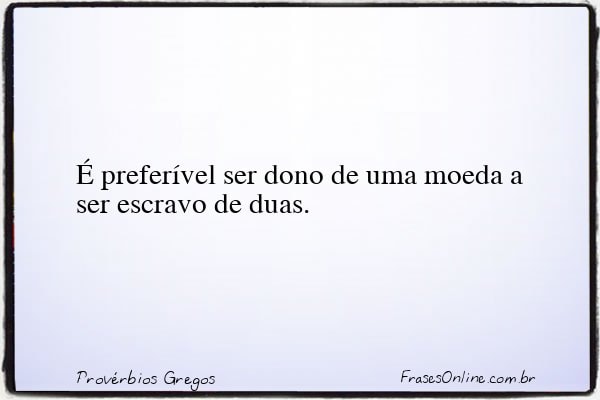 Frase de Provérbios Gregos