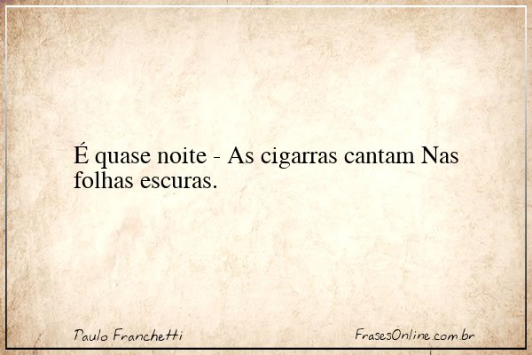 Frase de Paulo Franchetti