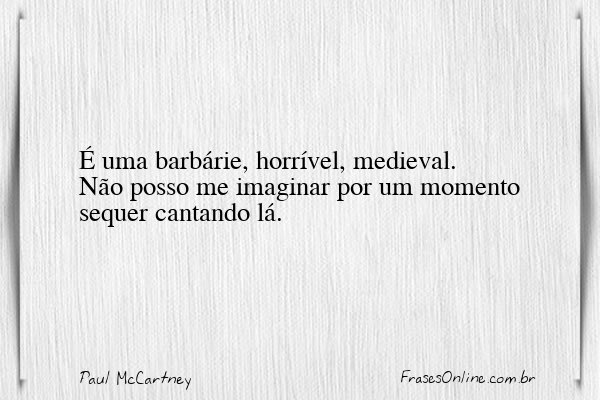 Frase de Paul McCartney