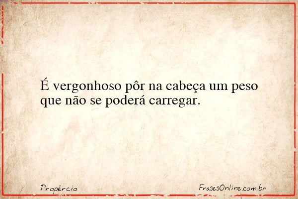 Frase de Propércio