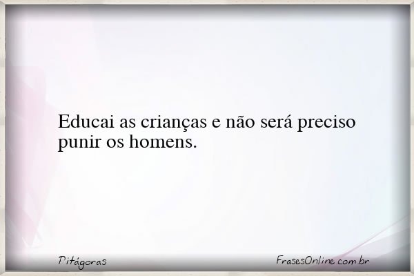 Frase de Pitágoras