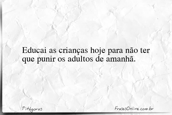 Frase de Pitágoras