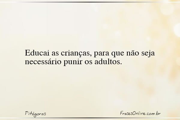 Frase de Pitágoras