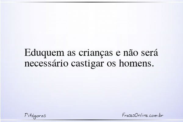 Frase de Pitágoras
