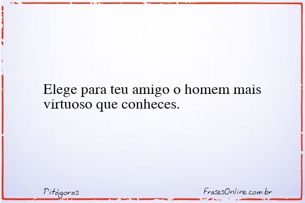Frase de Pitágoras