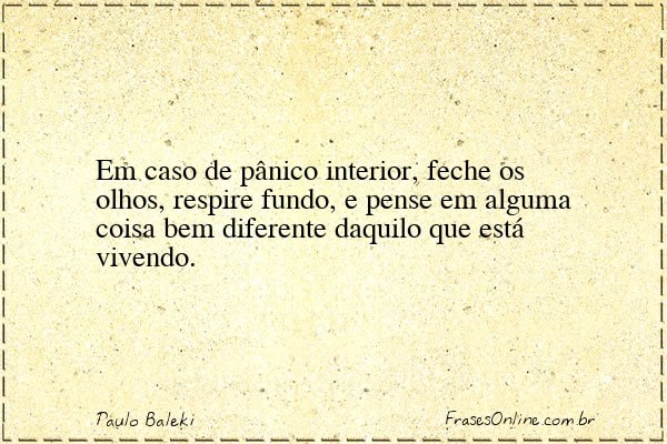 Frase de Paulo Baleki