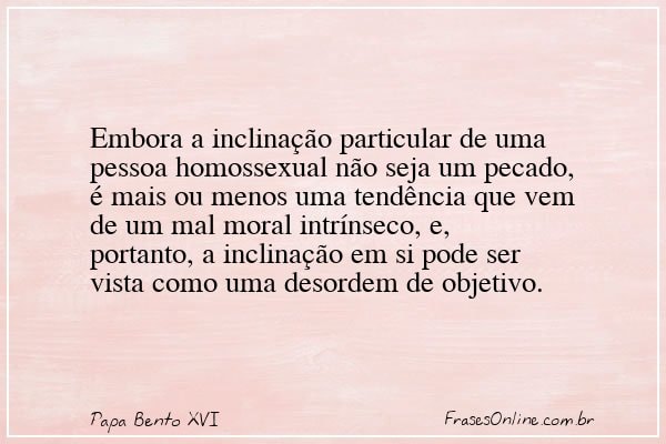 Frase de Papa Bento XVI