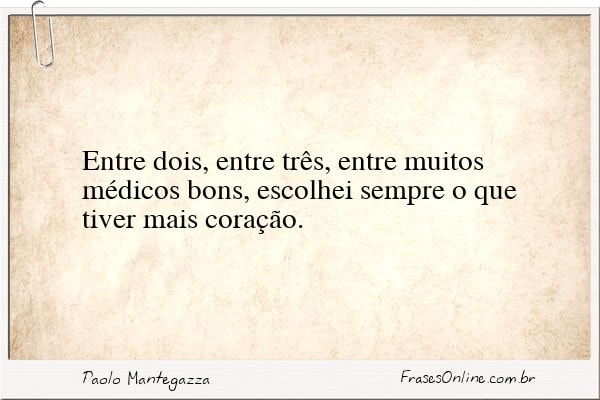 Frase de Paolo Mantegazza