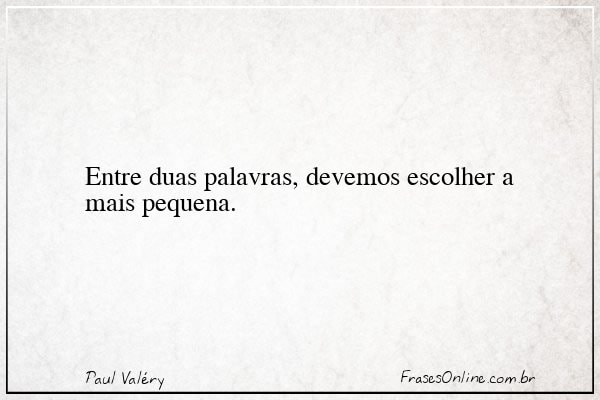 Frase de Paul Valéry